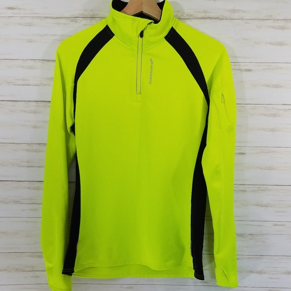 brooks running jacket gold